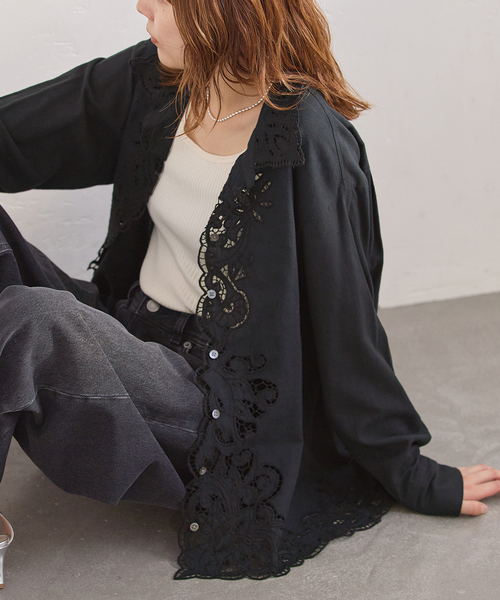 Ena様レースブラックシャツ journal standard L'essage（ジャーナルスタンダード レサージュ