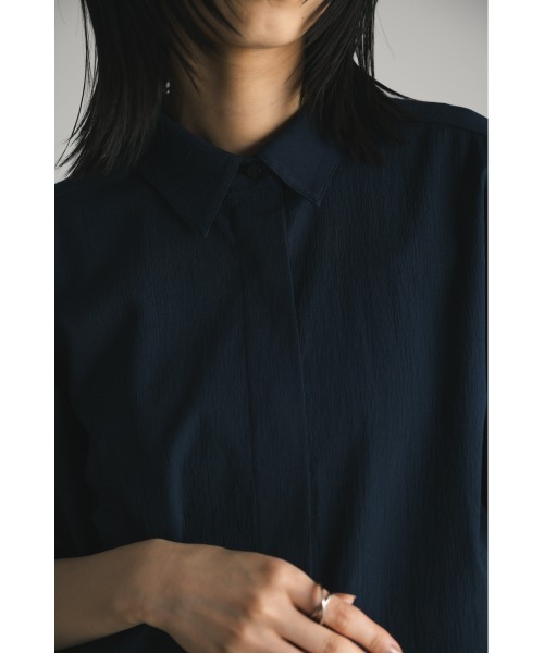 「STYLEMIXER」 半袖シャツ FREE ネイビー レディース_画像2