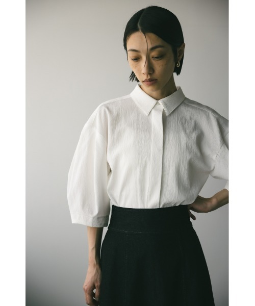 「STYLEMIXER」 半袖シャツ FREE ネイビー レディース_画像8