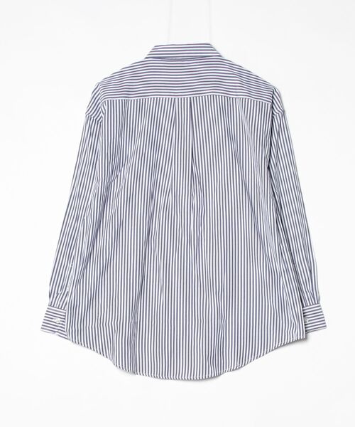 「arnold palmer timeless」 ストライプ柄長袖シャツ M ブルー レディース_画像2