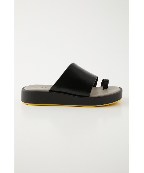「STACCATO」 フラットサンダル 22.5cm ブラック レディース_画像6