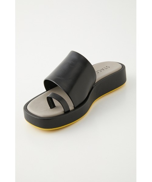 「STACCATO」 フラットサンダル 22.5cm ブラック レディース_画像9