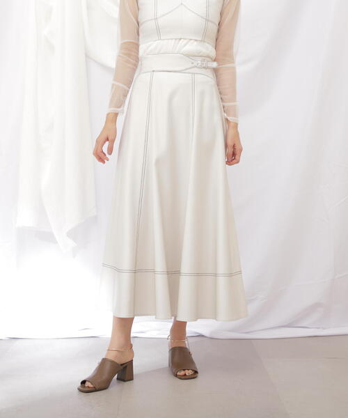 「JILL by JILL STUART」 ロングスカート MEDIUM ホワイト レディース_画像4