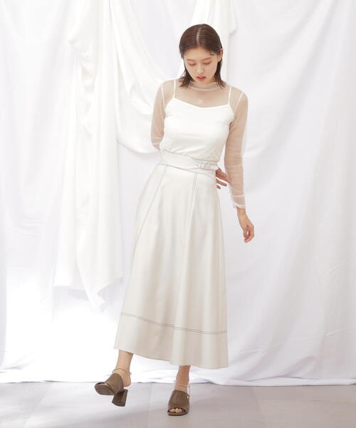 「JILL by JILL STUART」 ロングスカート MEDIUM ホワイト レディース_画像9