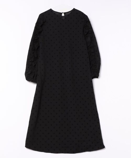 「PICCIN PERLA」 長袖ワンピース M ネイビー レディース_画像2