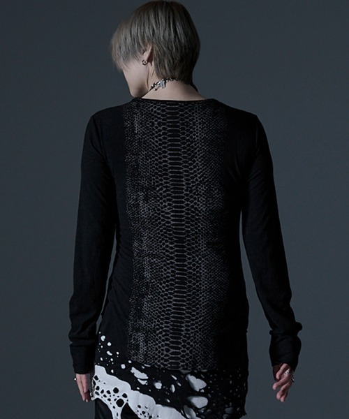 NOVESSEL tシャツ 「NOVESSEL/ノベセル」パイソンロングスリーブテレコ 