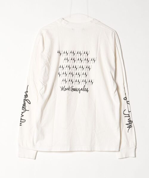 「Mark Gonzales」 長袖Tシャツ「SENSE OF PLACEコラボ」 M ホワイト メンズ_画像2