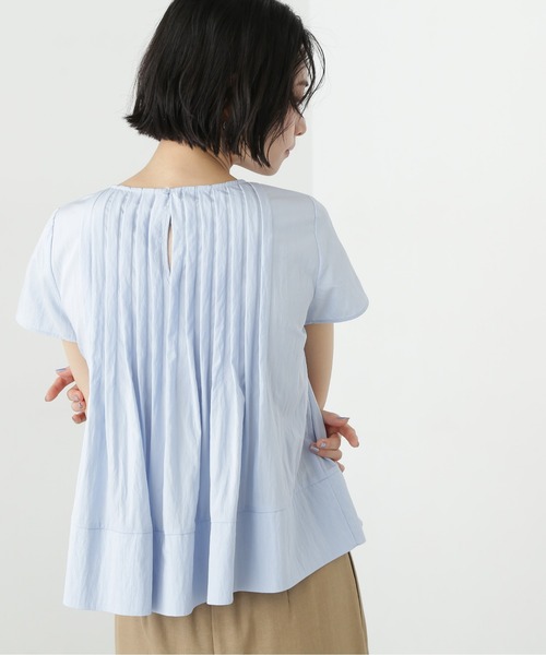 「N.(N. Natural Beauty Basic)」 半袖ブラウス MEDIUM ブルー レディース_画像8