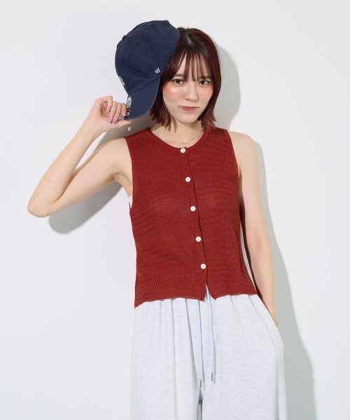 ベスト ジレ ニットボタンベスト レディース : ZOZOTOWN Yahoo!店