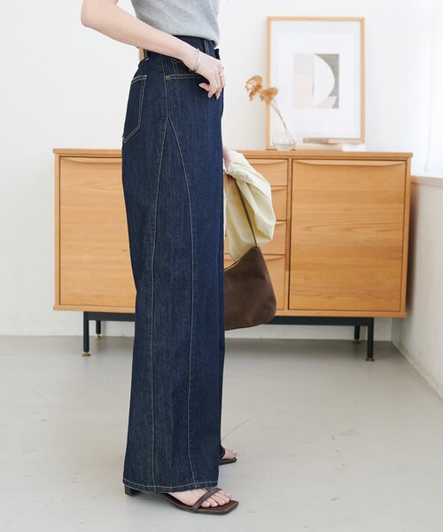 「DISCOAT」 デニムパンツ LARGE ネイビー レディース_画像5