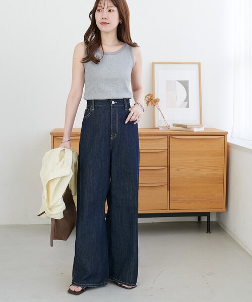 「DISCOAT」 デニムパンツ LARGE ネイビー レディース_画像9