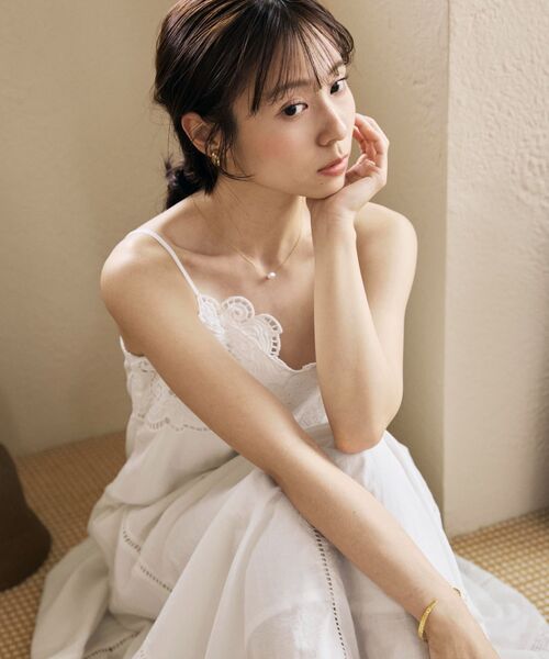COHINA パッチワークエンブロイダリーキャミワンピース 【低身長・小柄女性】 COHINA（コヒナ） ワンピース 「手洗い可」「Made in India