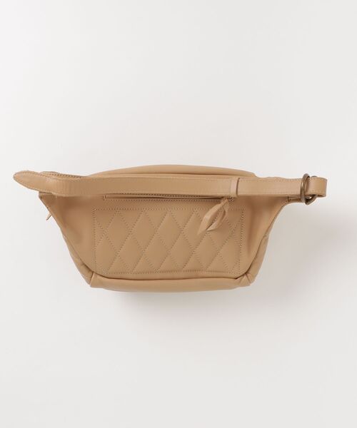 Langlitz Leathers」 padded outside pocket waist bag - ベージュ