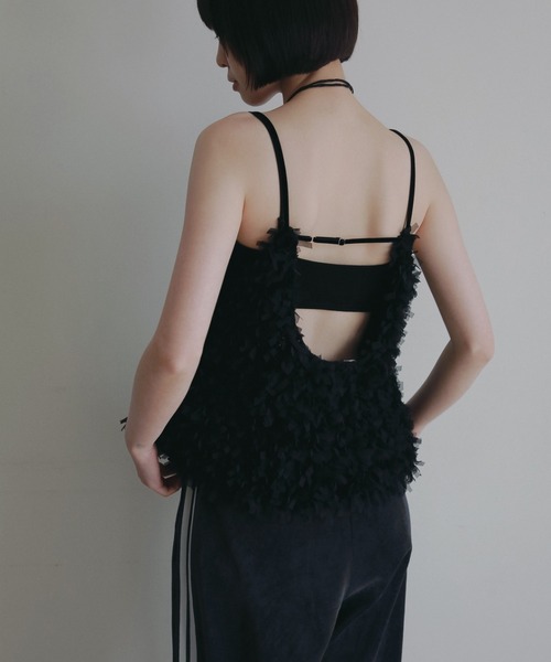 anuke（アンヌーク） キャミソール Tulle Fringe Camisole : ZOZOTOWN