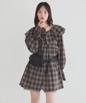 チュニック フリルカラーチュニックの詳細画像1