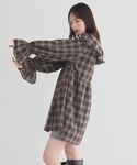 チュニック フリルカラーチュニックの詳細画像3