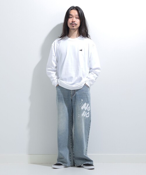 mmts（マミタス） tシャツ 「UNISEX」 ”NO CAT， NO LIFE.” ロングT