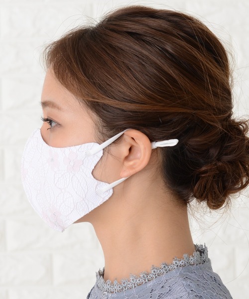 ☁LAY☁ シュシュ&マスクカバー KUCHIRAKU MASK(ベージュ) 30枚入 | ISDG 医食同源ドットコム