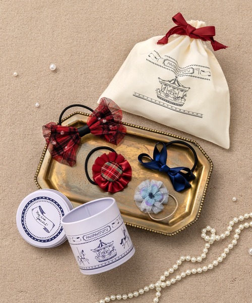 ヘアゴム プチジュエル缶/リボンシャワー（６点セット） | panpantutu | 03