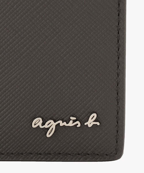 【レッツバナナ】アニエスベー　レザーウォレットMH18-16 グレー agnes b.（アニエスベー） 二つ折り 二つ折り財布 財布 レザー