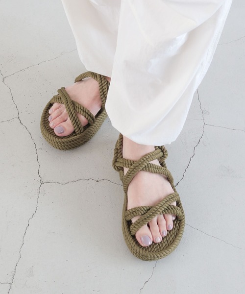 サンダル・ミュール BOHONOMAD SS22 TAHITI SANDALWOOD (BO.0004_BLK) BOHONOMAD サンダル TAHITI/タヒチ プラットフォーム (WOMEN