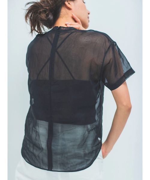 tシャツ 「mikomori × THIRD MAGAZINE」COTTON ORGANDY BLOUSE レディース mikomori tシャツ 「mikomori × THIRD MAGAZINE」COTTON ORGANDY