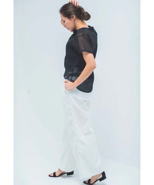 tシャツ 「mikomori × THIRD MAGAZINE」COTTON ORGANDY BLOUSE レディース mikomori tシャツ 「mikomori × THIRD MAGAZINE」COTTON ORGANDY