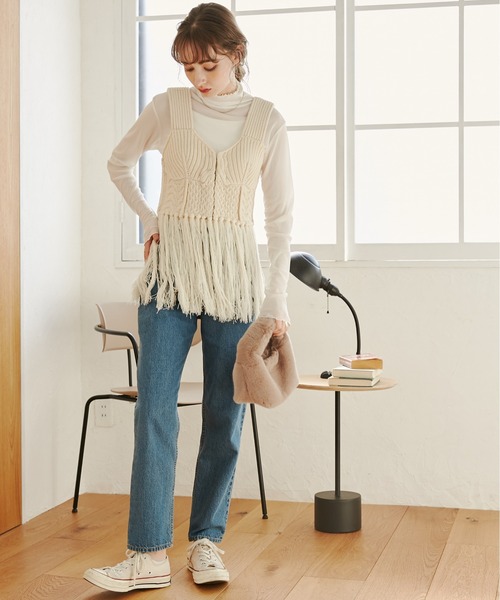レディース　トップス レディース トップス シフォン カットソー 2way クルーネック V