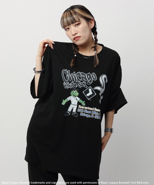 tシャツ 「MLB」Dr.SWAGコラボフロッキープリントTシャツ レディース メンズ BACK TO THE FIELD tシャツ 「MLB」Dr.SWAGコラボフロッキー