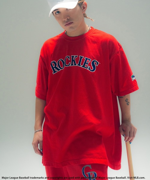 tシャツ 「MLB」Dr.SWAGコラボフロッキープリントTシャツ レディース メンズ BACK TO THE FIELD tシャツ 「MLB」Dr.SWAGコラボフロッキー