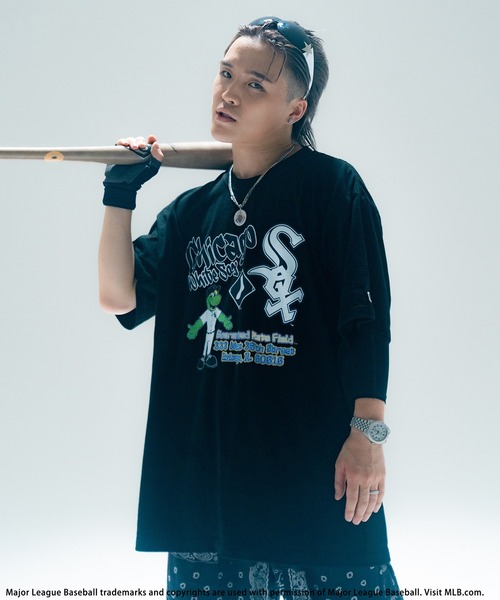 tシャツ 「MLB」Dr.SWAGコラボフロッキープリントTシャツ レディース メンズ BACK TO THE FIELD tシャツ 「MLB」Dr.SWAGコラボフロッキー