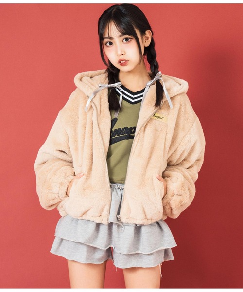ANAP GiRL ブルゾン アウター ファーパーカーブルゾン キッズ