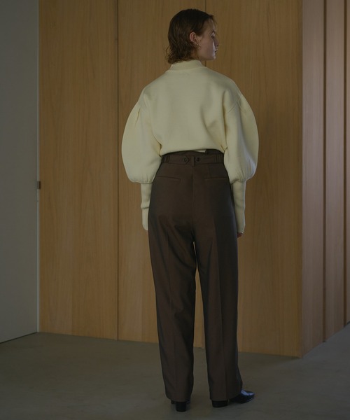 MANOF（マノフ） スラックス パンツ GATHER BELT TUCK PANTS