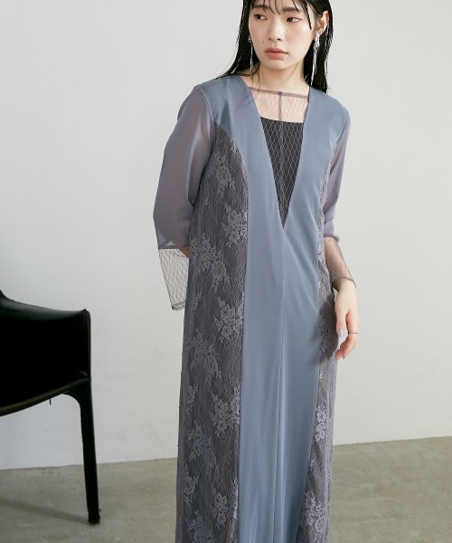 Callarus パーティードレス ドレス 「Callarus」Vネックチュール