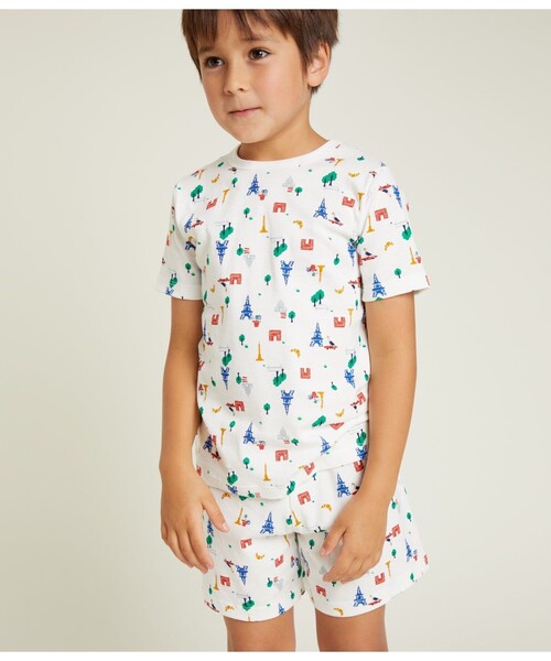 PETIT BATEAU パジャマ 半袖パジャマ キッズ 子供 : ZOZOTOWN