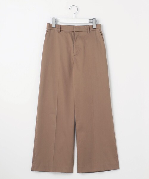 自由区 パンツ 「接触冷感・洗える」コットンサテンストレッチ