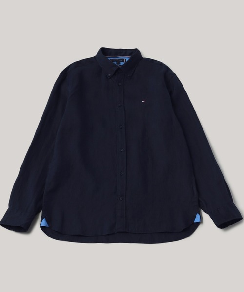 TOMMY HILFIGER シャツ プレミアムリネンボタンダウンシャツ