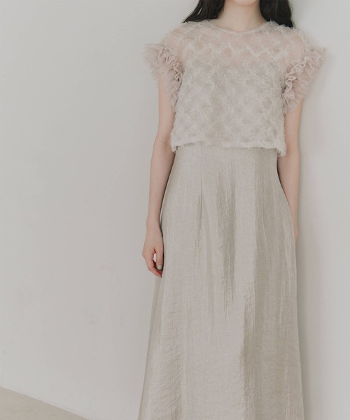 kaene ボリュームブラウスセットドレス kaene ドレス ボリュームブラウスセットドレス「結婚式 二次会