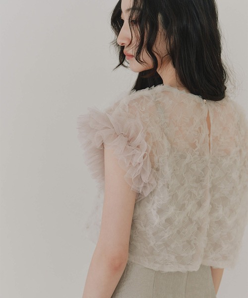 kaene ボリュームブラウス　セットドレス　ベージュ kaene ドレス ボリュームブラウスセットドレス「結婚式 二次会
