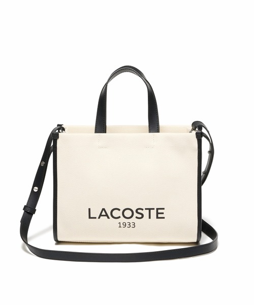 ☆LACOSTE☆ コットントートバッグ LACOSTE トートバッグ ヘリテージキャンバス コットンキャンバス