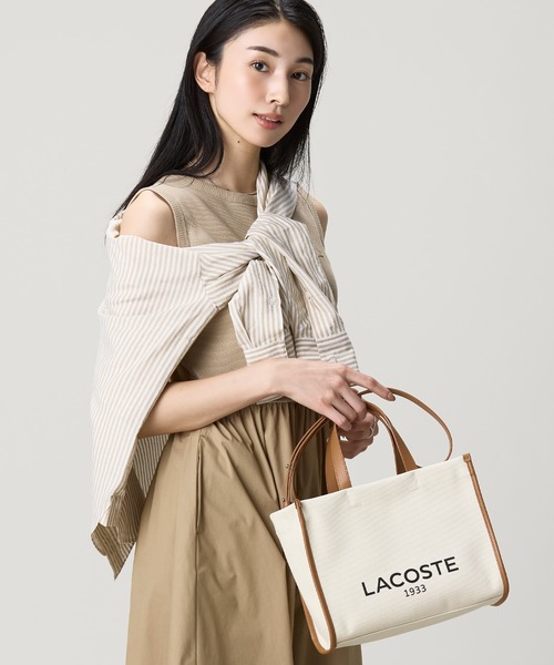 【未使用新品タグ付】LACOSTE ヘリテージキャンバス トートバッグ LACOSTE（ラコステ） トートバッグ ヘリテージキャンバス コットン