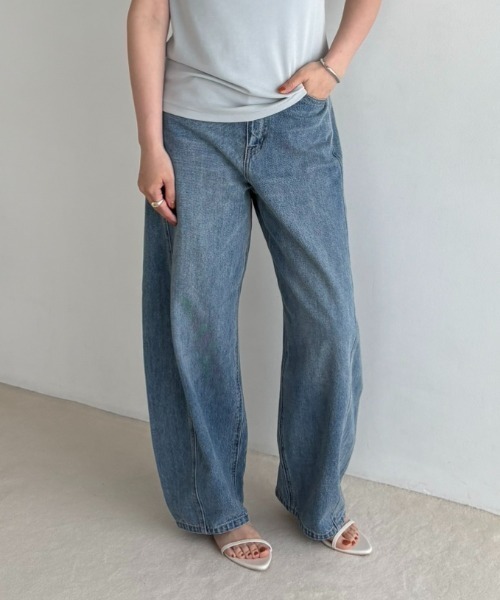 ジーンズ デニム デニムパンツ 「定番人気」Apbコクーンデニムパンツ「追加3」 レディースの画像