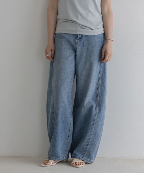 ジーンズ デニム デニムパンツ 「定番人気」Apbコクーンデニムパンツ「追加3」 レディースの画像