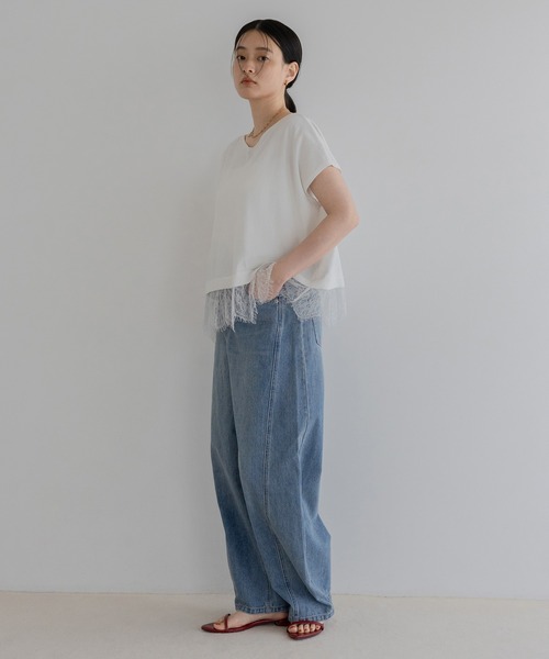 ジーンズ デニム デニムパンツ 「定番人気」Apbコクーンデニムパンツ「追加3」 レディースの画像