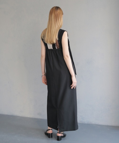 &g'aime ワンピース 「＆g'aime」Iラインベルトキャミワンピース