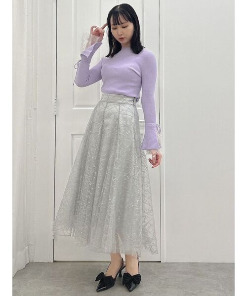 PINKO レースヘム付き リブニット　セーター PINKO レースヘム付き リブニット セーター