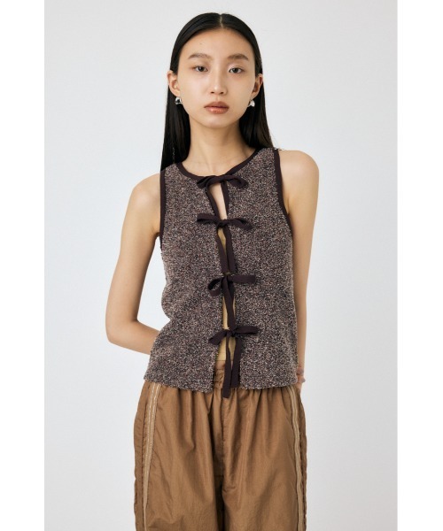 【moussy】ノースリーブ TOWELIE ニット タンクトップ MOUSSY タンクトップ ノースリーブ TOWELIE ニット レディース