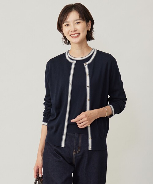 アンサンブル 「洗える」トリムツイン ニット : ZOZOTOWN Yahoo