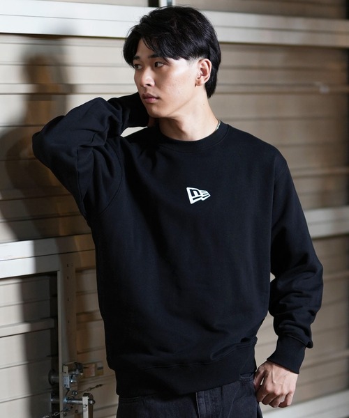 NEWERA ニューエラ 正規品 スウェット トレーナー プルオーバー ミニロゴ フラッグロゴ ワンポイント シンプル ユニセックス メンズ レディース グレー ベージュ ブラック NEW ERA（ニューエラ） トレーナー スウェット トレーナー/スウェット