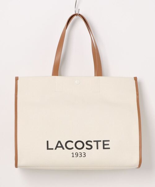 トートバッグ 「LACOSTE」HERITAGE CANVAS L SHOPPING BAG レディース メンズの画像